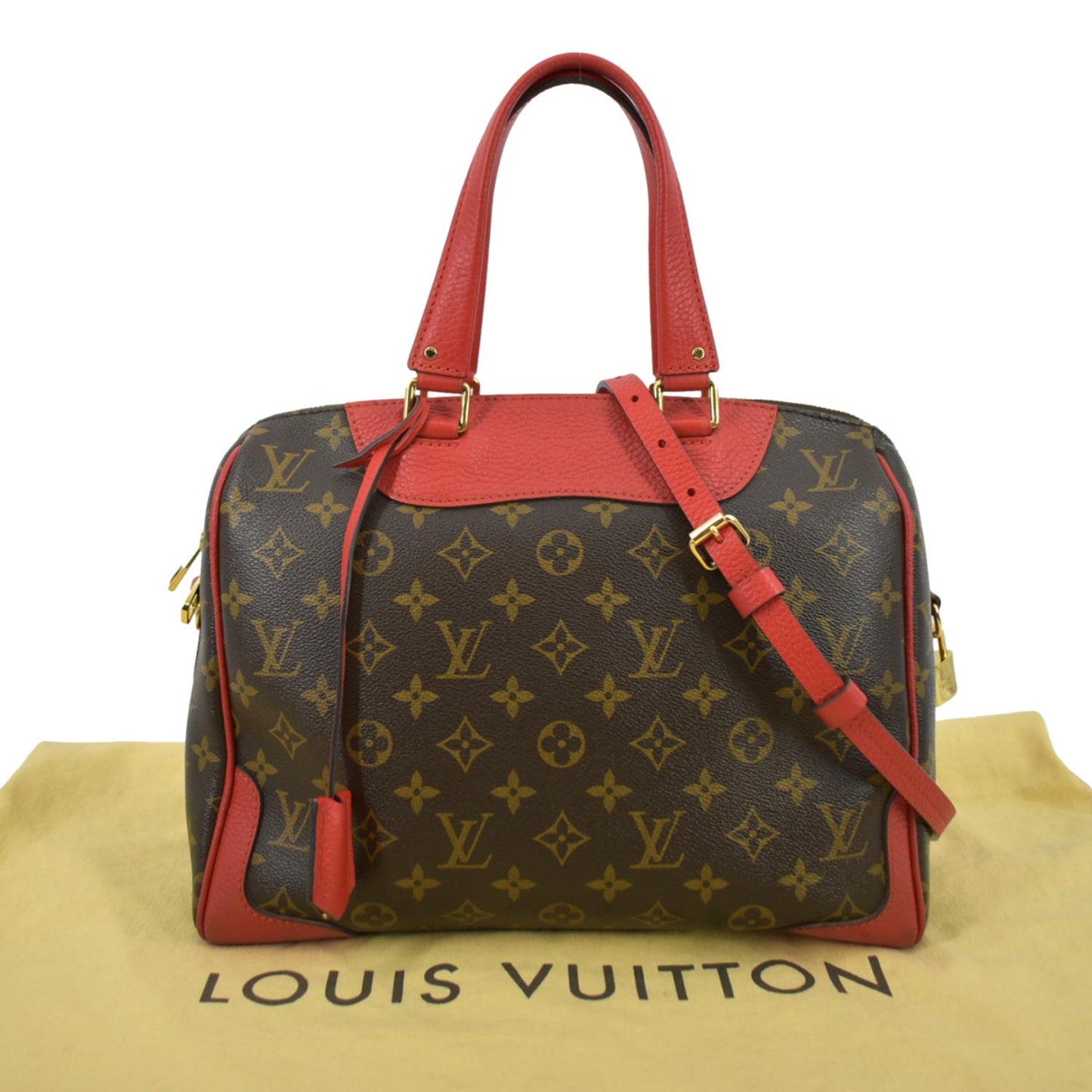 LOUIS VUITTON Retiro NM Monogram Canvas 2Way Shoulder Bag Red