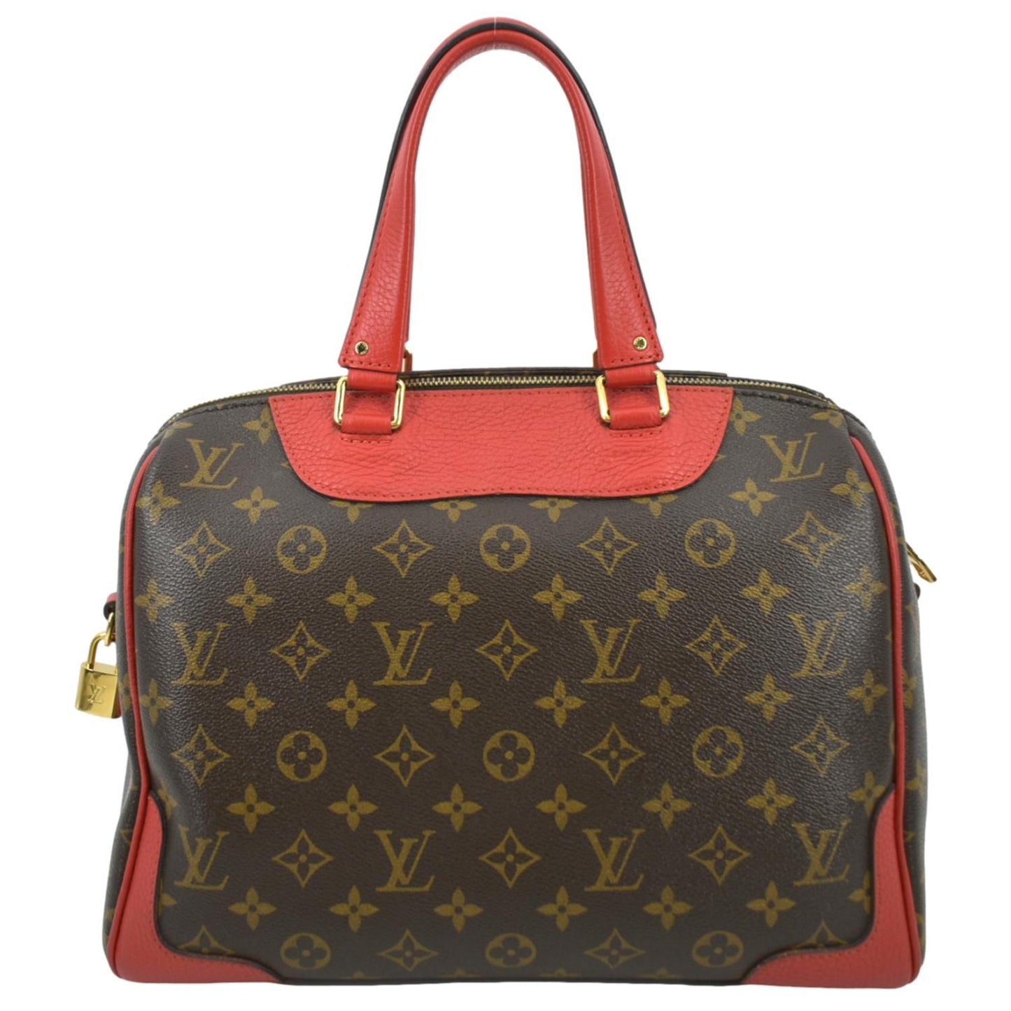 LOUIS VUITTON Retiro NM Monogram Canvas 2Way Shoulder Bag Red