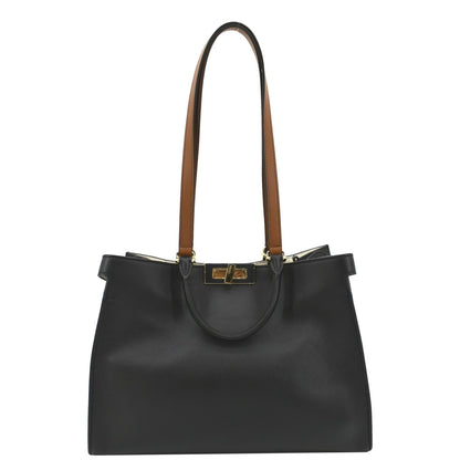 Fendi Peekaboo Leather Black Tote Bag