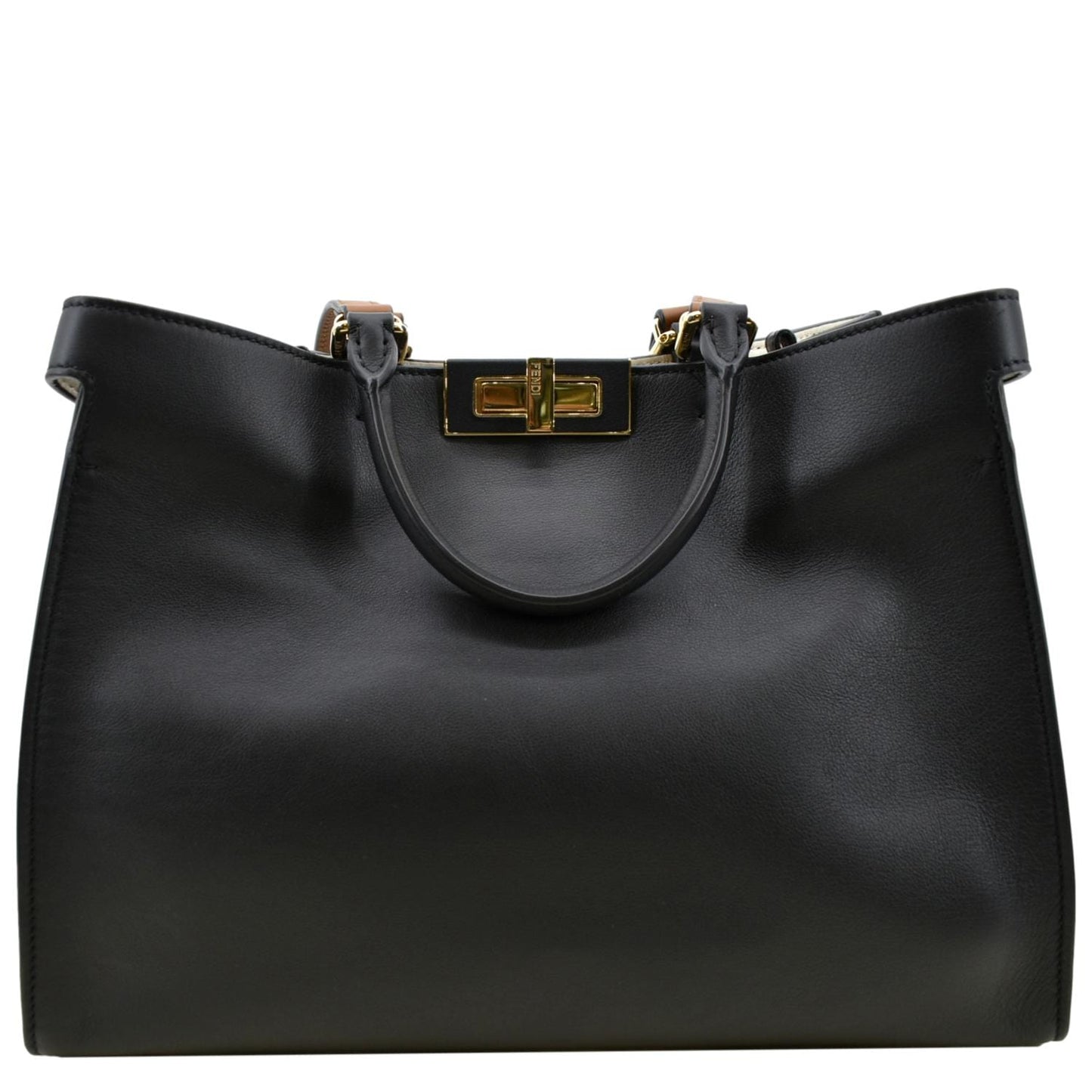 Fendi Peekaboo Leather Black Tote Bag