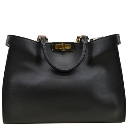 Fendi Peekaboo Leather Black Tote Bag