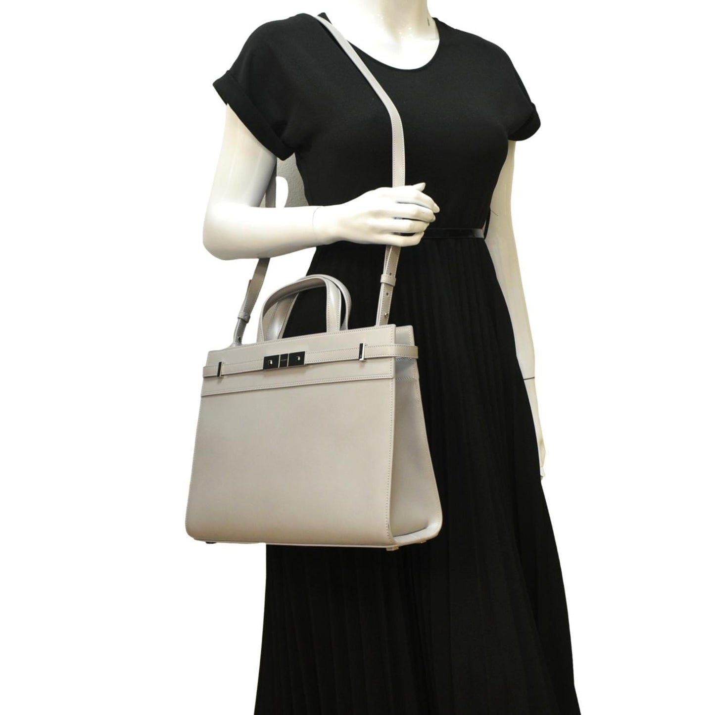 Saint Laurent Manhattan Leather Red Tote Bag Leather