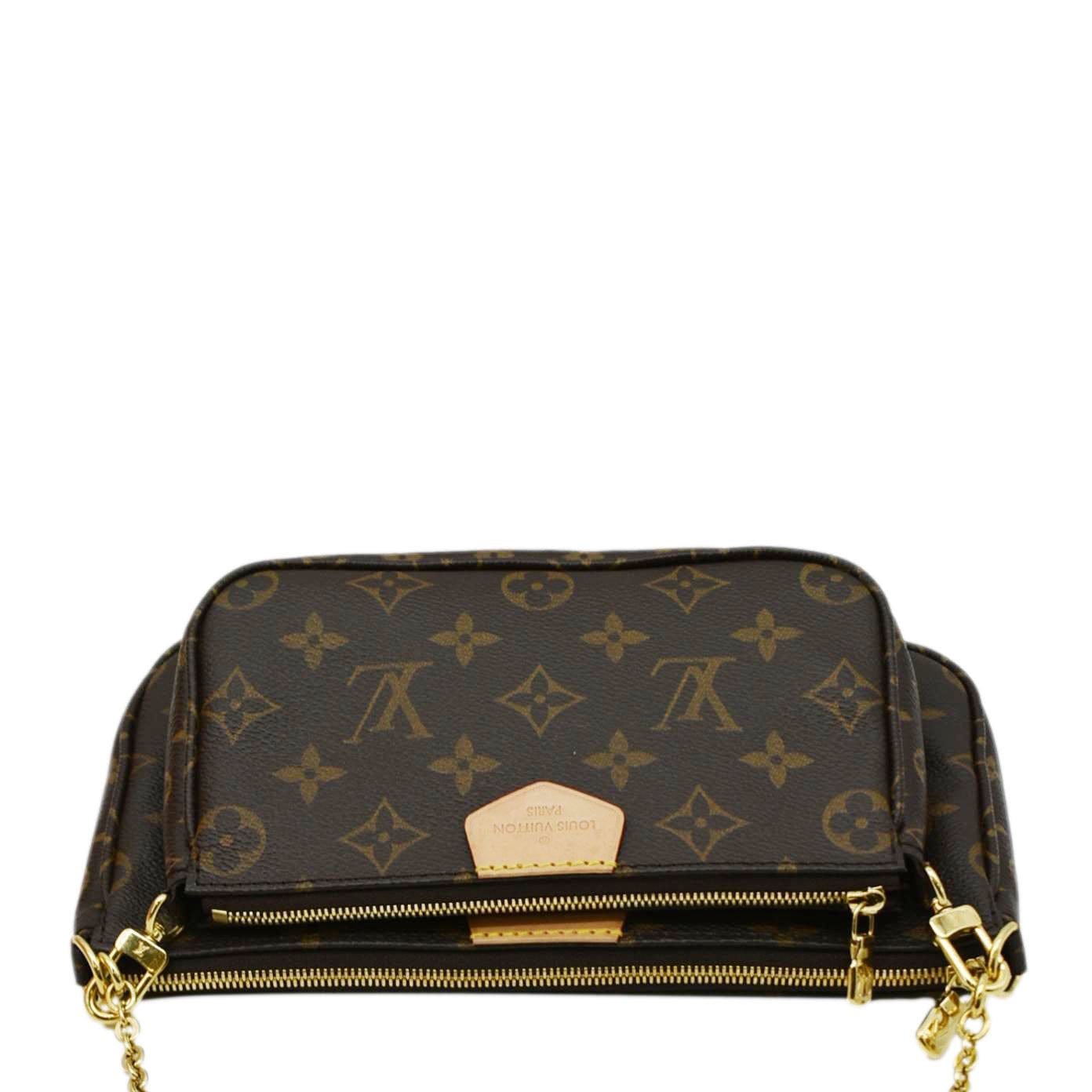 LOUIS VUITTON Multi Pochette Accessoires Monogram Canvas Crossbody Bag Brown