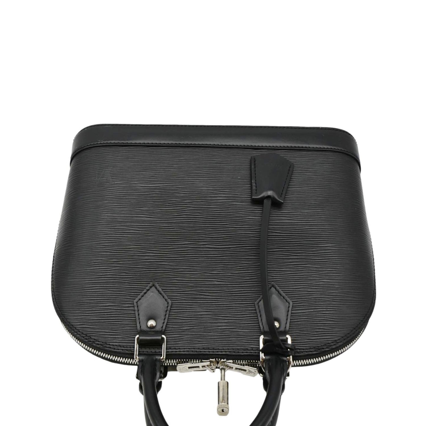 LOUIS VUITTON Alma PM Epi Leather Satchel Bag Black