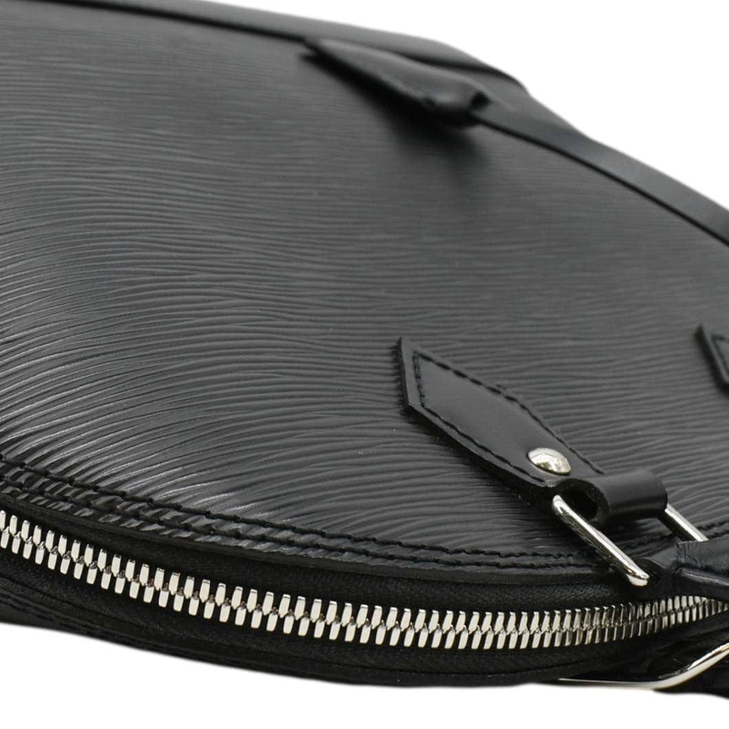 LOUIS VUITTON Alma PM Epi Leather Satchel Bag Black
