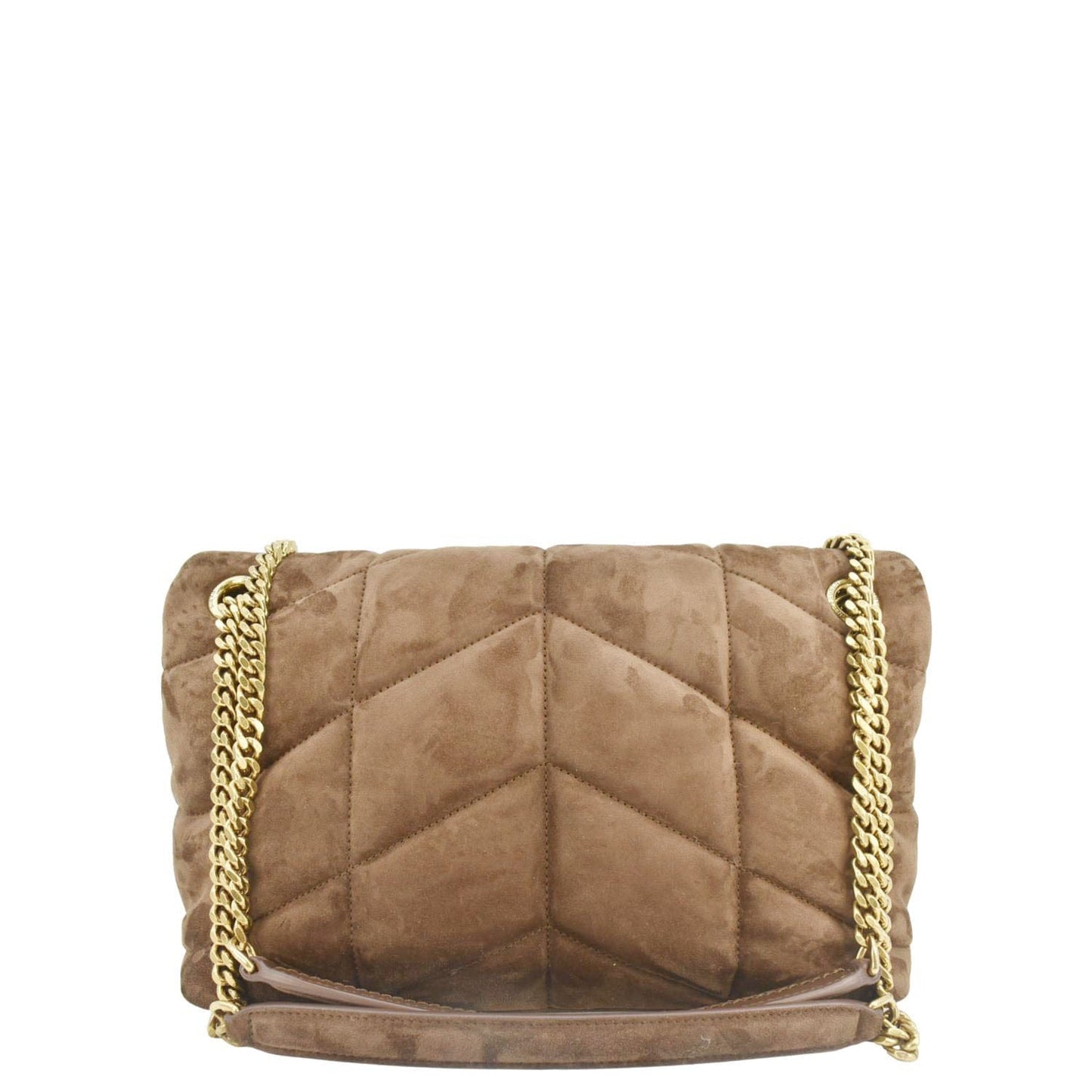 Saint Laurent Loulou Suede Brown Shoulder Bag