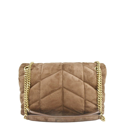 Saint Laurent Loulou Suede Brown Shoulder Bag