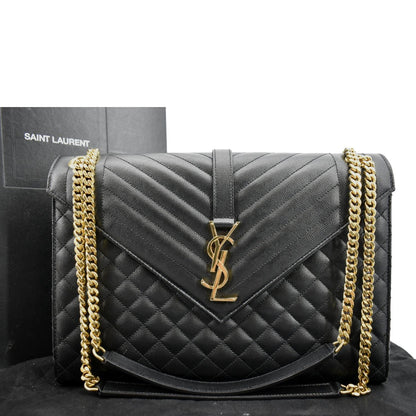 Saint Laurent Envelope Leather Black Crossbody Style 2