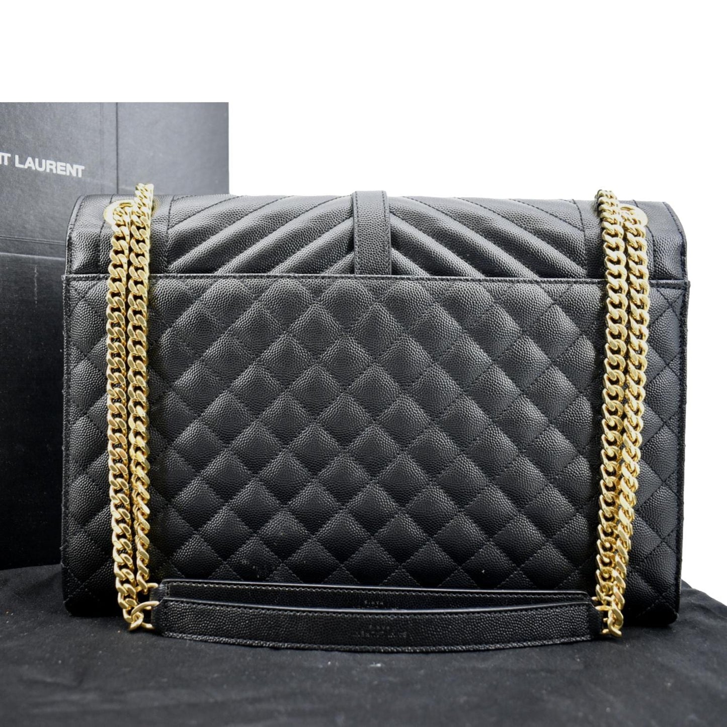 Saint Laurent Envelope Leather Black Crossbody Style 2