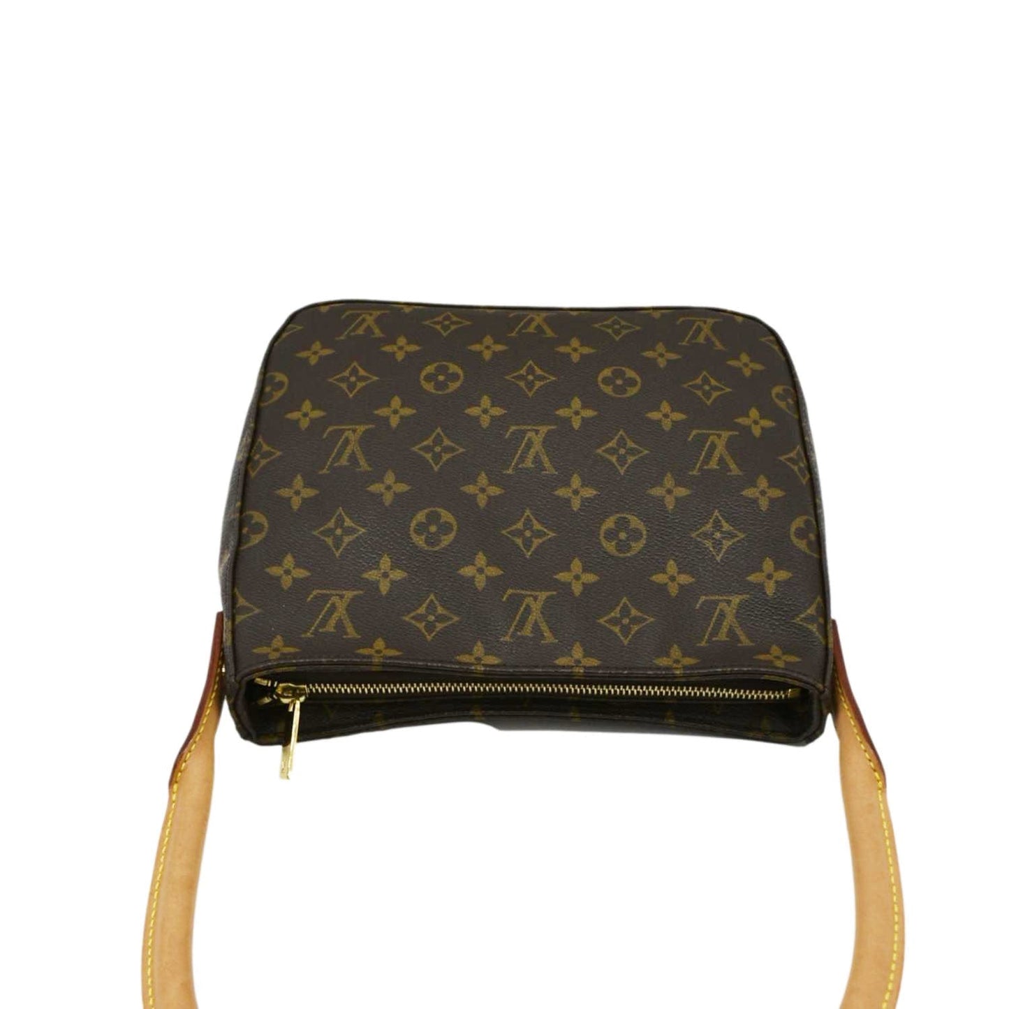 LOUIS VUITTON Looping MM Monogram Canvas Shoulder Bag Brown