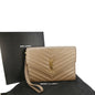 Saint Laurent Cassandre Leather Beige Shoulder Bag Leather