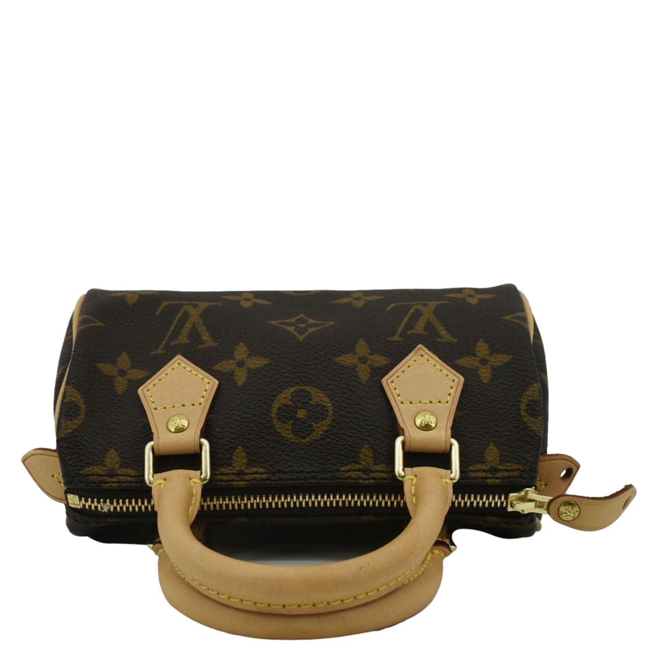 LOUIS VUITTON Mini HL Monogram Canvas Satchel Bag Brown