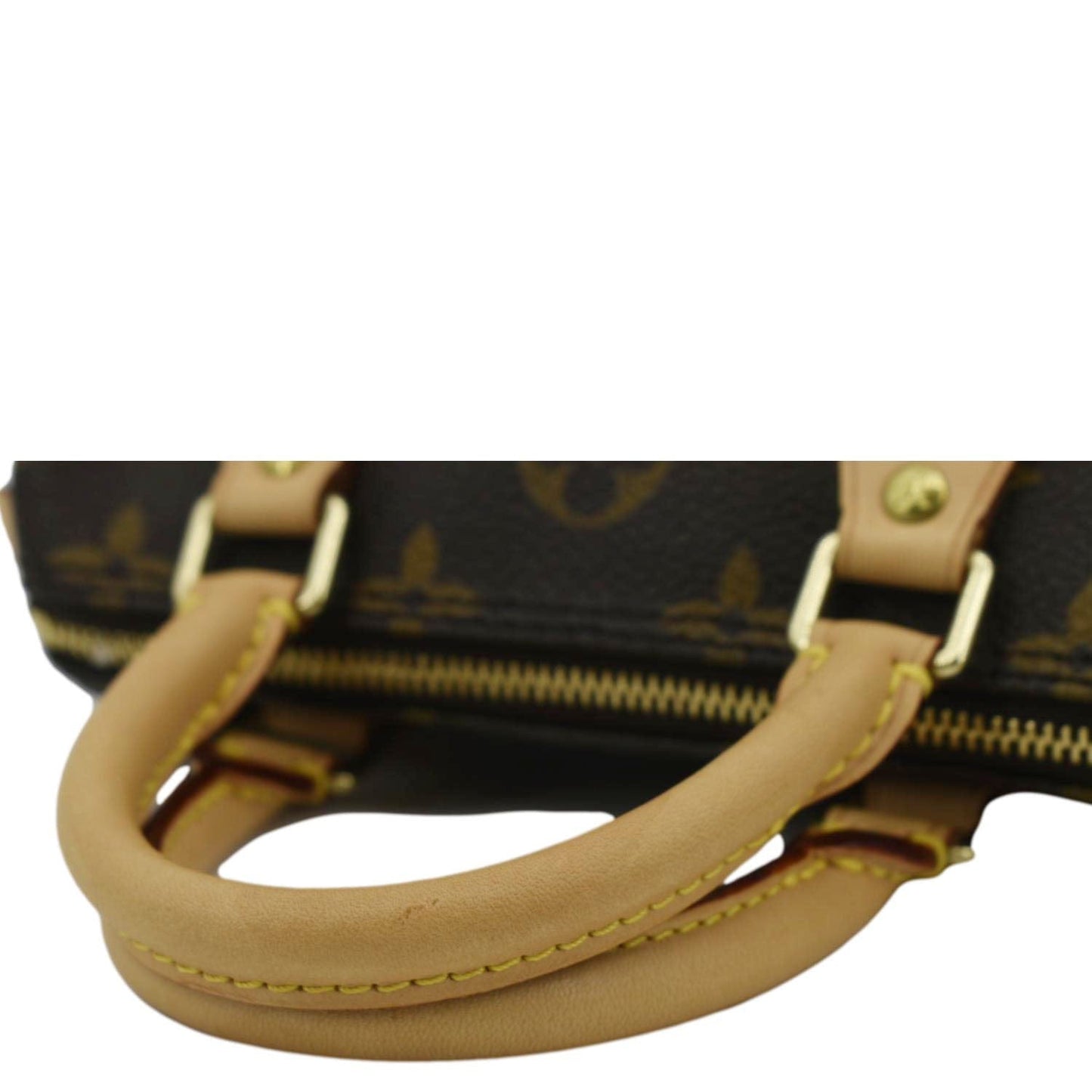 LOUIS VUITTON Mini HL Monogram Canvas Satchel Bag Brown