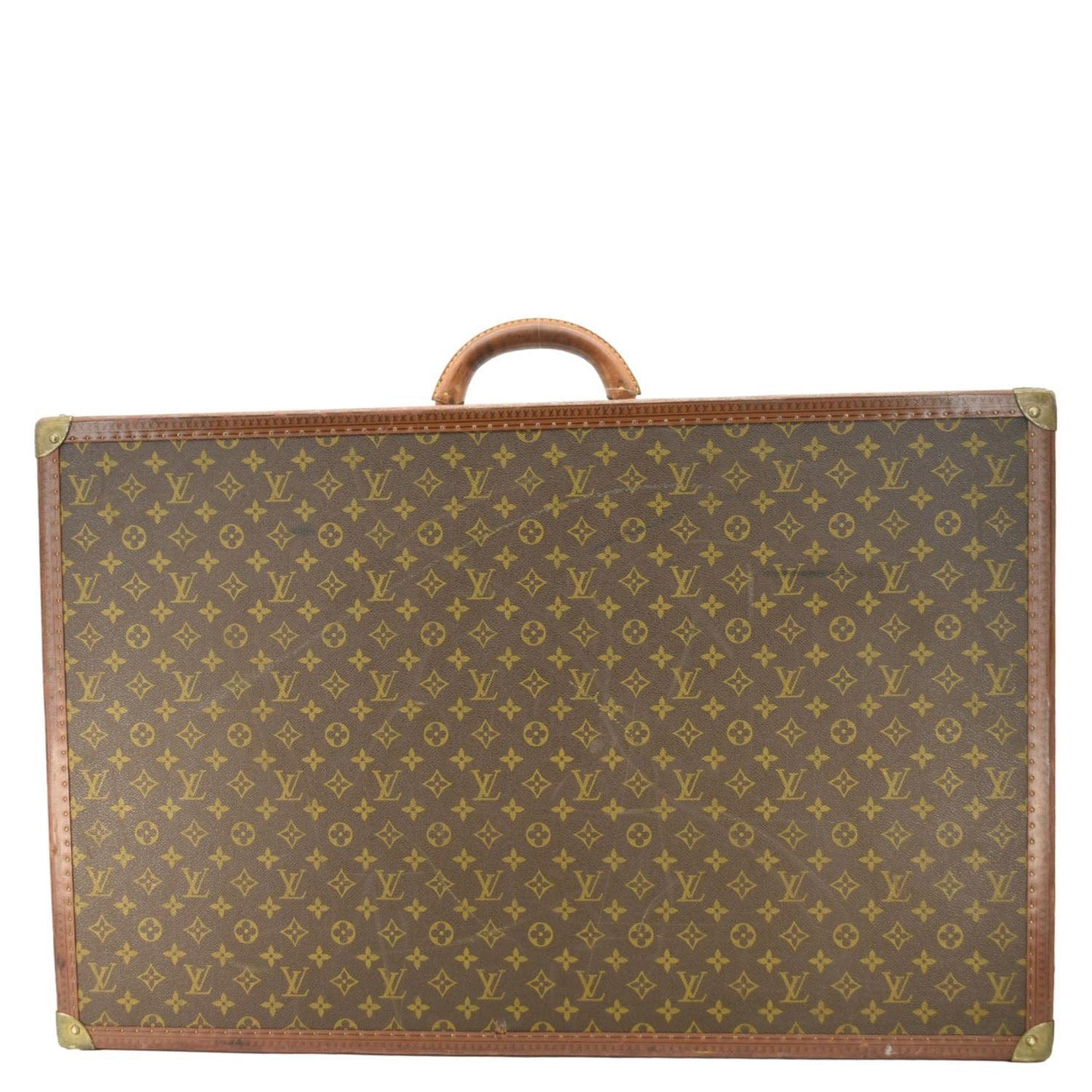 LOUIS VUITTON Bisten Monogram Canvas Travel Suitcase Bag Brown