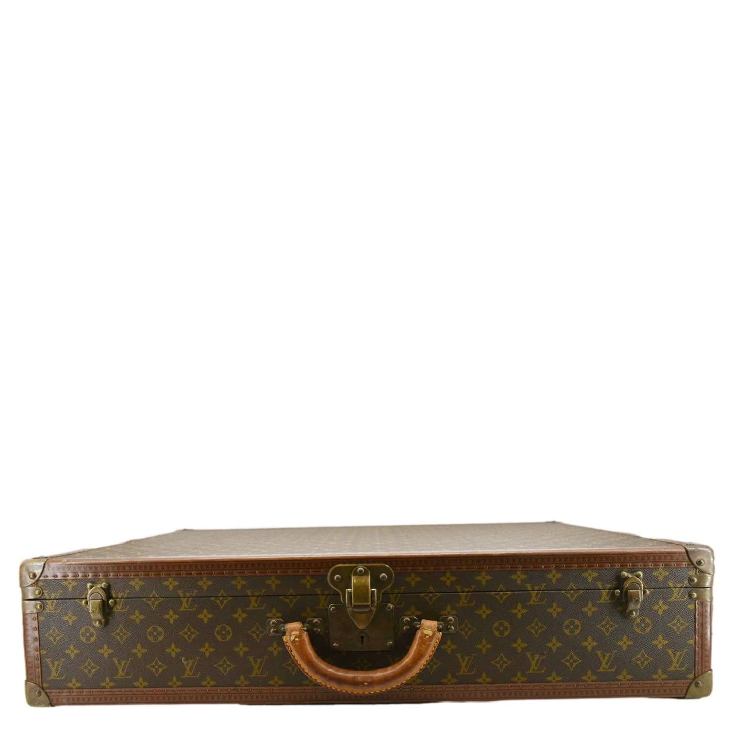 LOUIS VUITTON Bisten Monogram Canvas Travel Suitcase Bag Brown