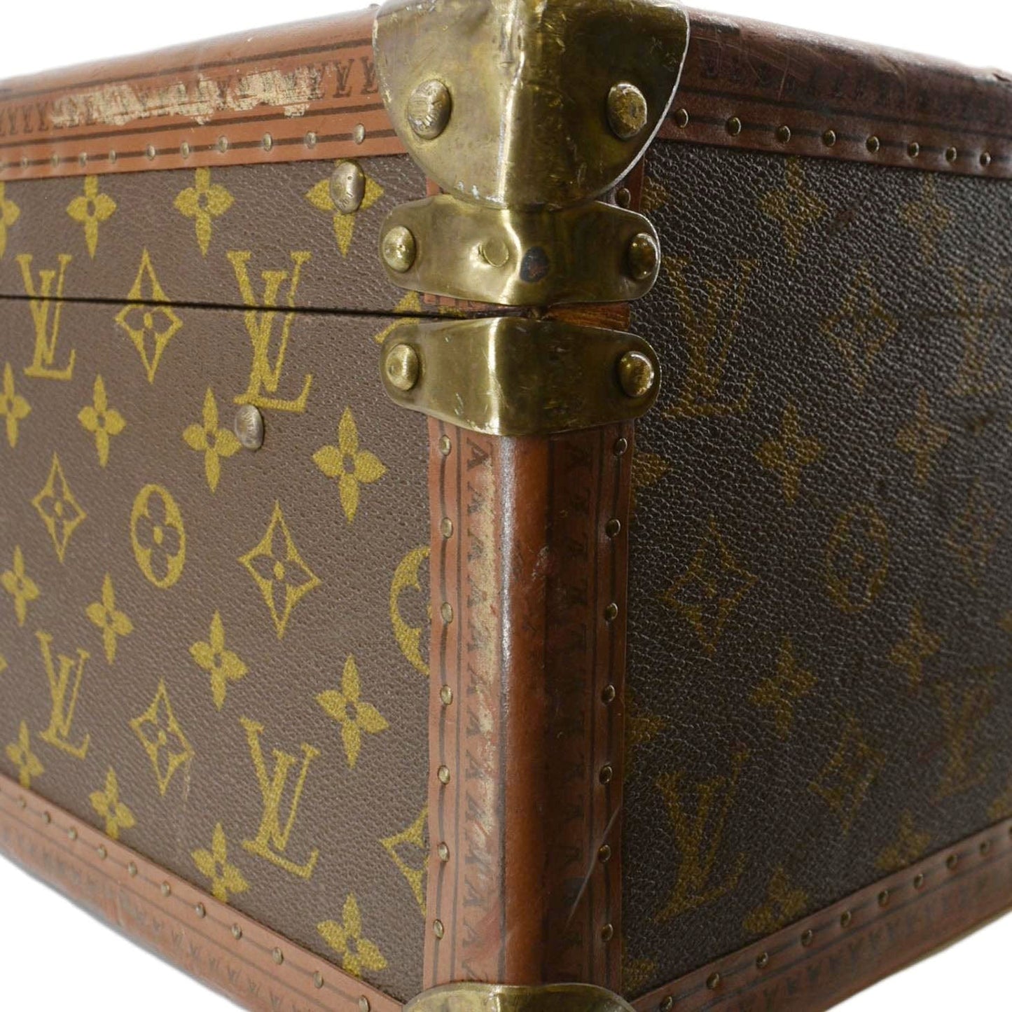LOUIS VUITTON Bisten Monogram Canvas Travel Suitcase Bag Brown