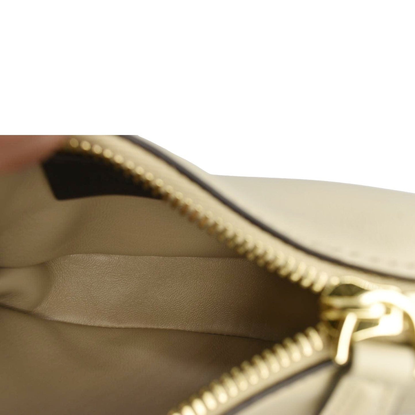 Fendi Fendigraphy Leather Cream Shoulder Bag