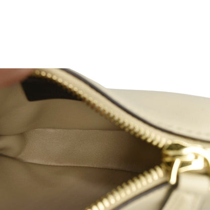 Fendi Fendigraphy Leather Cream Shoulder Bag