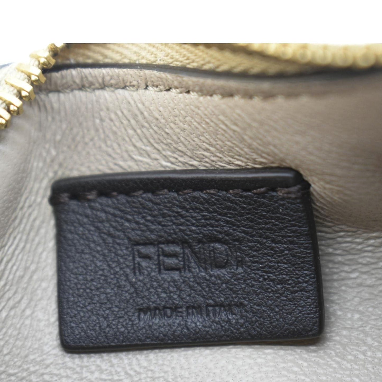 Fendi Fendigraphy Leather Cream Shoulder Bag