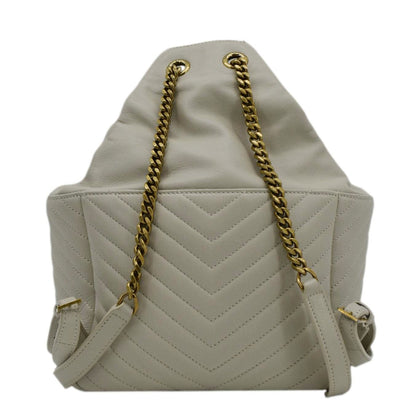 Saint Laurent Leather White Backpack