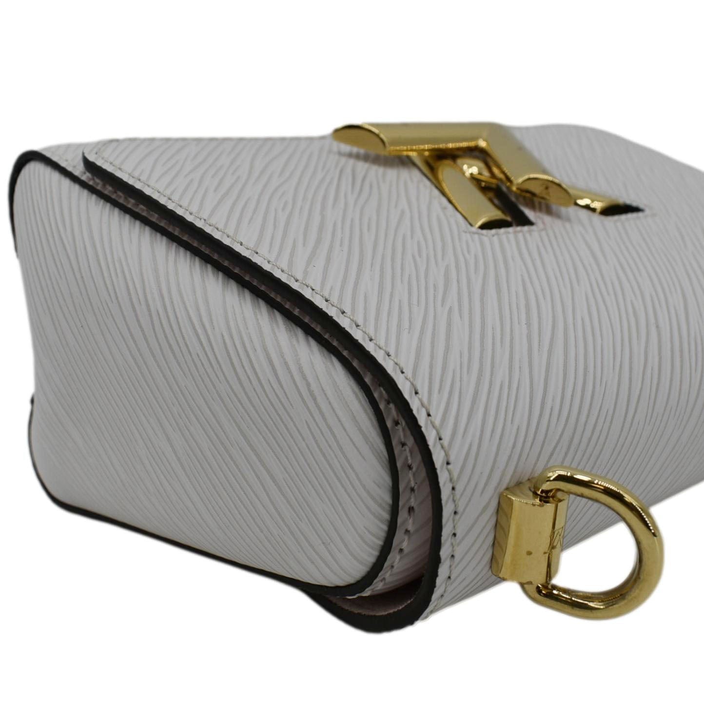 LOUIS VUITTON Twist PM Asnieres Flowers Epi Leather Crossbody Bag White