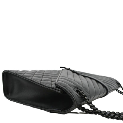 Saint Laurent Envelope Leather Black Shoulder Bag Style 20