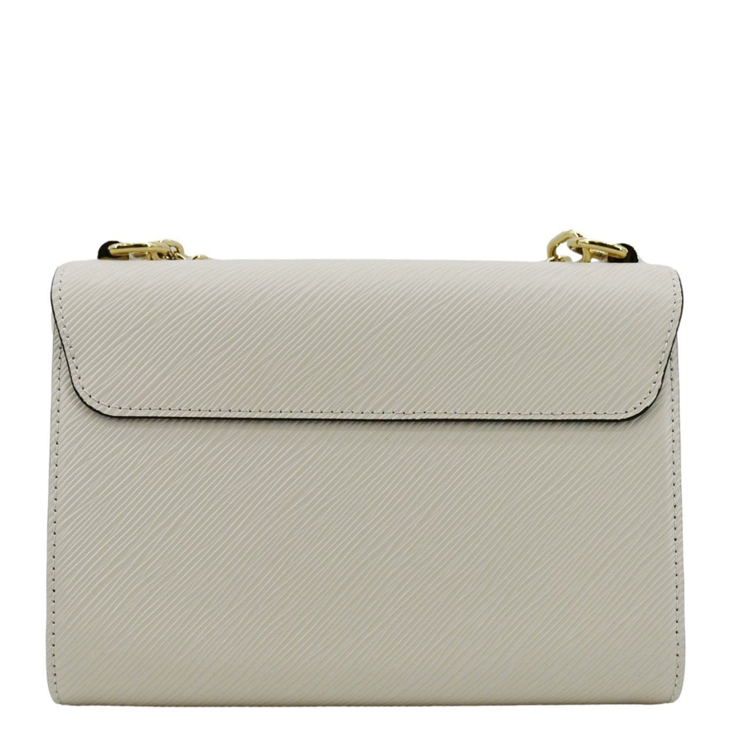 LOUIS VUITTON Twist Flower Epi Leather Chain Shoulder Bag Off White