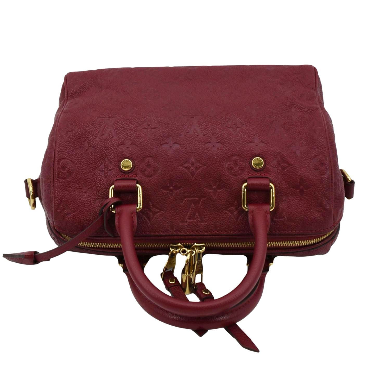 LOUIS VUITTON 25 Bandouliere Monogram Empreinte Crossbody Bag Fuchsia