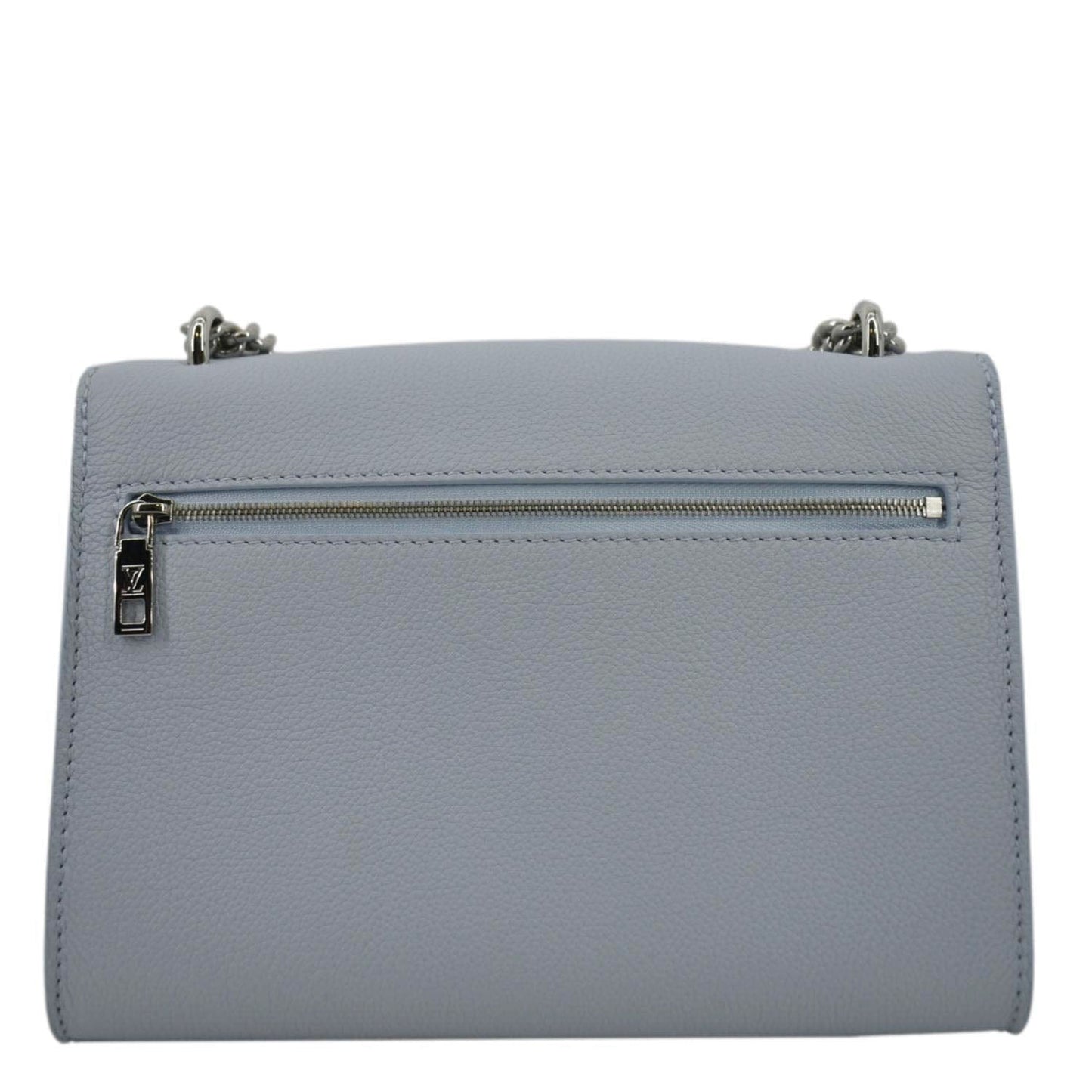 LOUIS VUITTON Mylockme Calf Leather Chain Shoulder Bag Light Blue