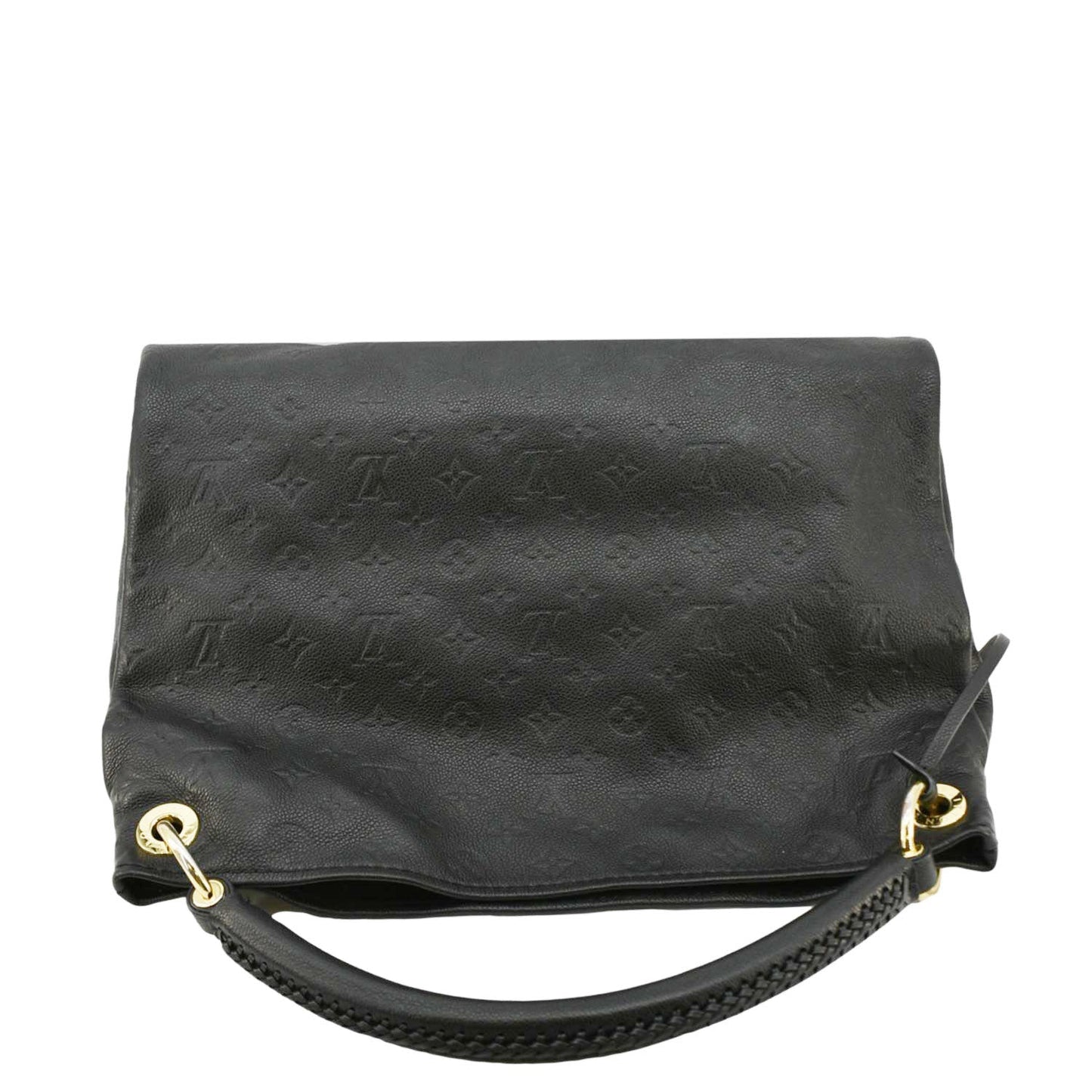 LOUIS VUITTON Artsy MM Monogram Empreinte Leather Shoulder Bag Black