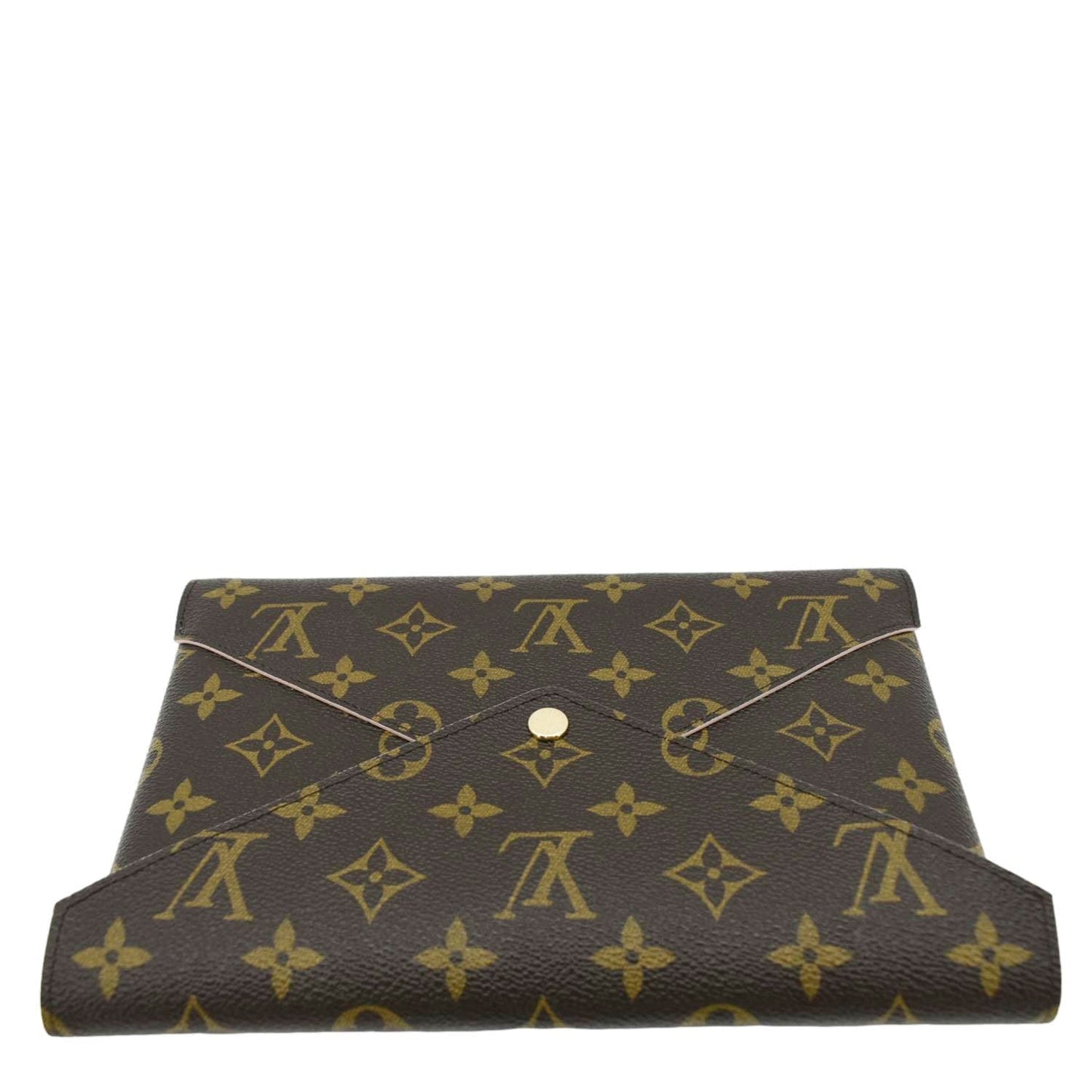 LOUIS VUITTON Kirigami Pochette Large Monogram Canvas Clutch Rose Ballerine