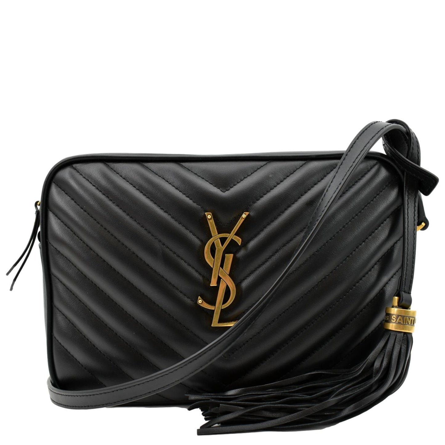 Saint Laurent Lou Leather Black Crossbody Style 17