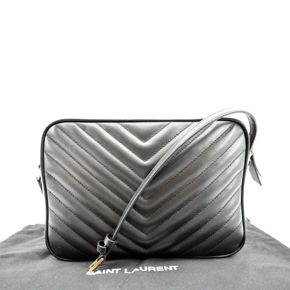 Saint Laurent Lou Leather Black Crossbody Style 17