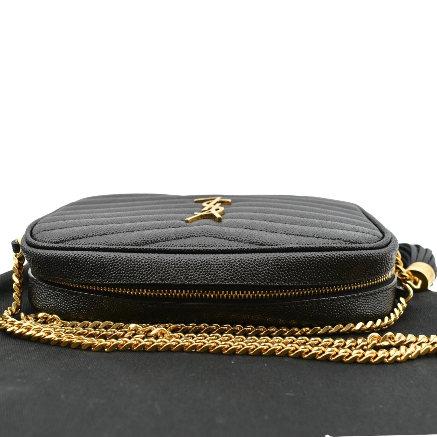Saint Laurent Lou Leather Black Crossbody Style 18