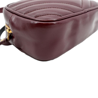 Saint Laurent Lou Leather Red Crossbody Style 5