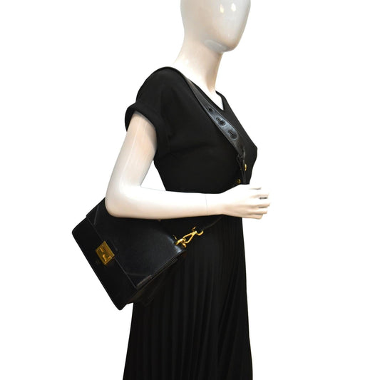 Fendi Kan U Leather Black Shoulder Bag
