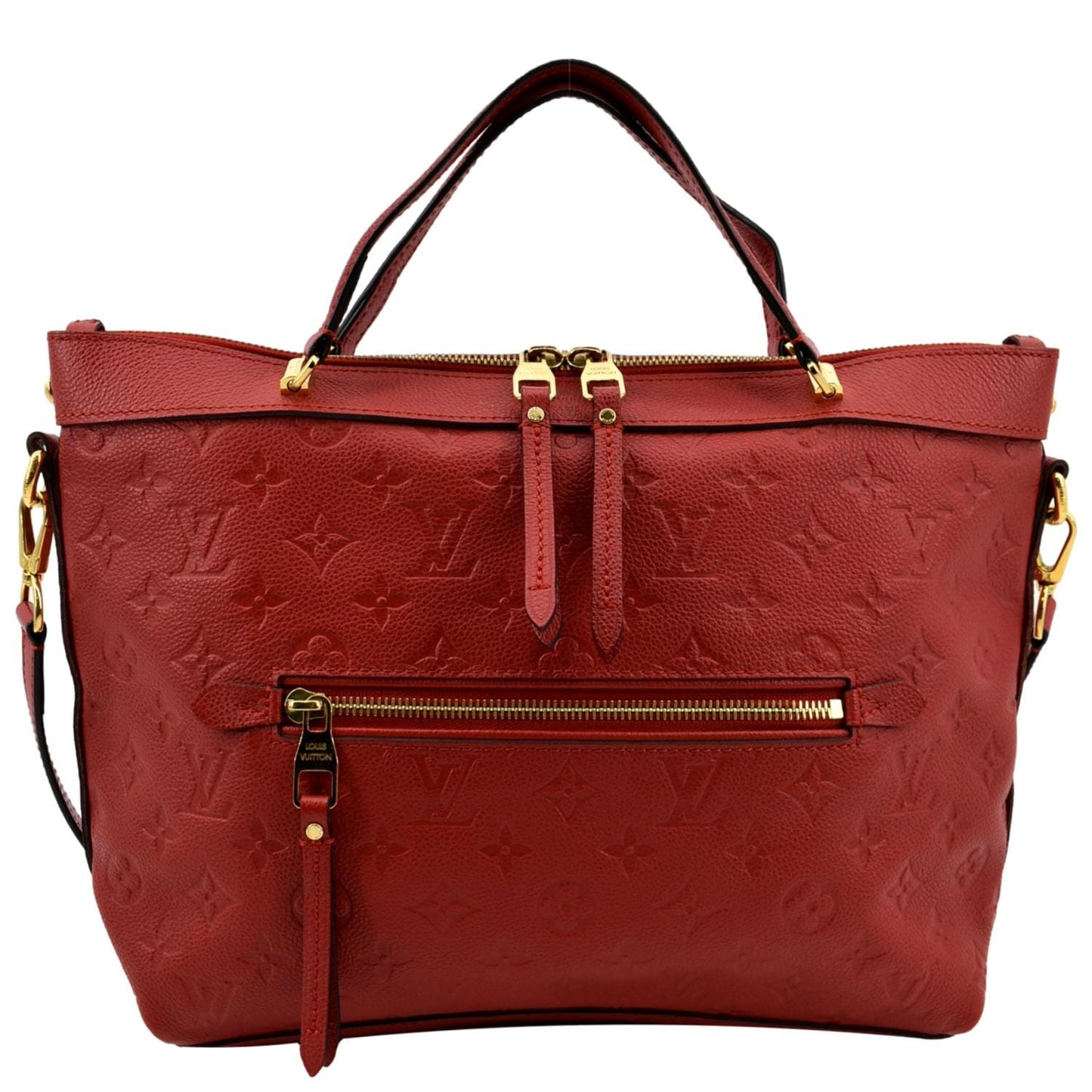 LOUIS VUITTON Bastille PM Empreinte Leather Shoulder Bag Red