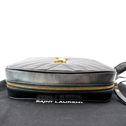 Saint Laurent Lou Leather Black Crossbody Style 11