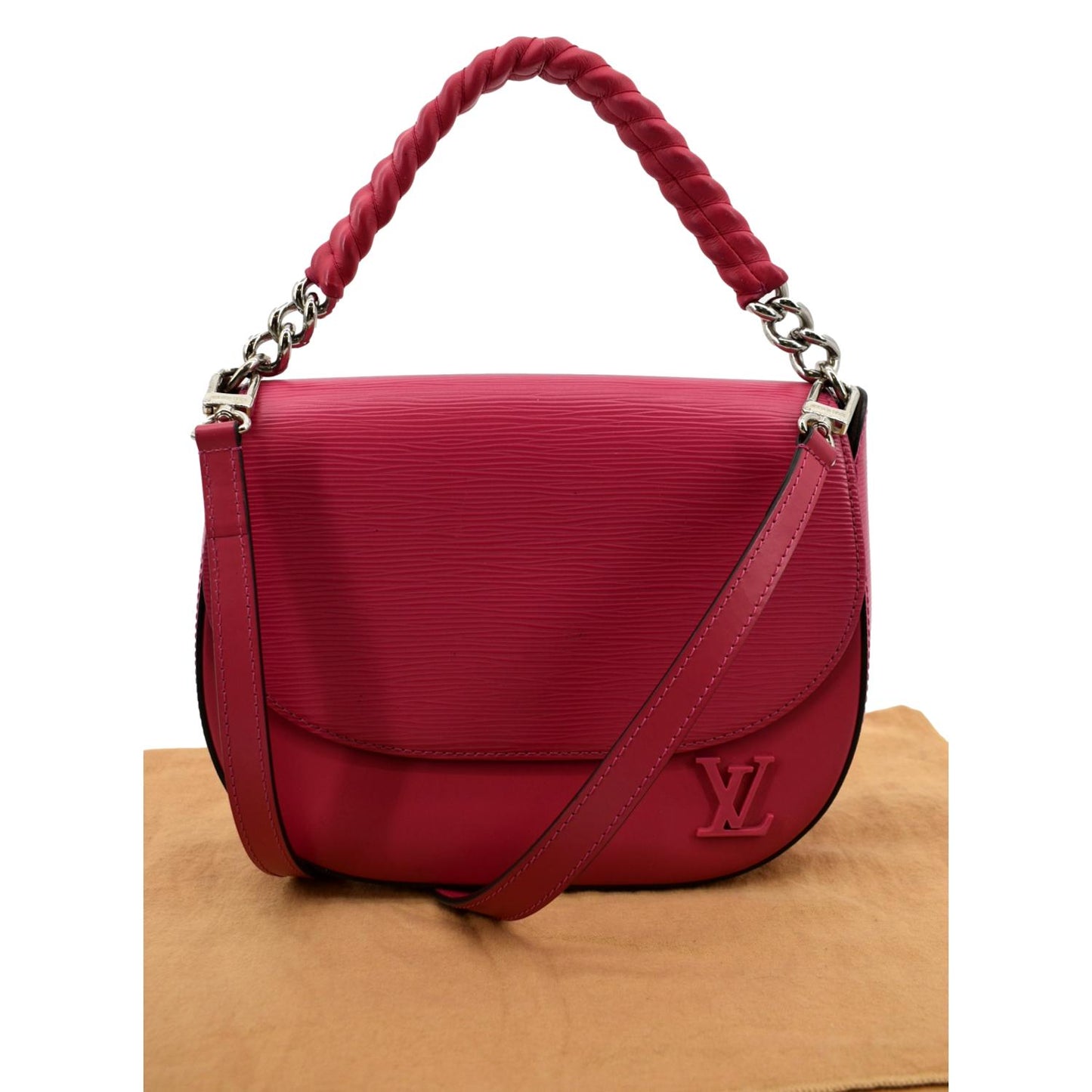 LOUIS VUITTON Luna Epi Leather Crossbody Bag Pink