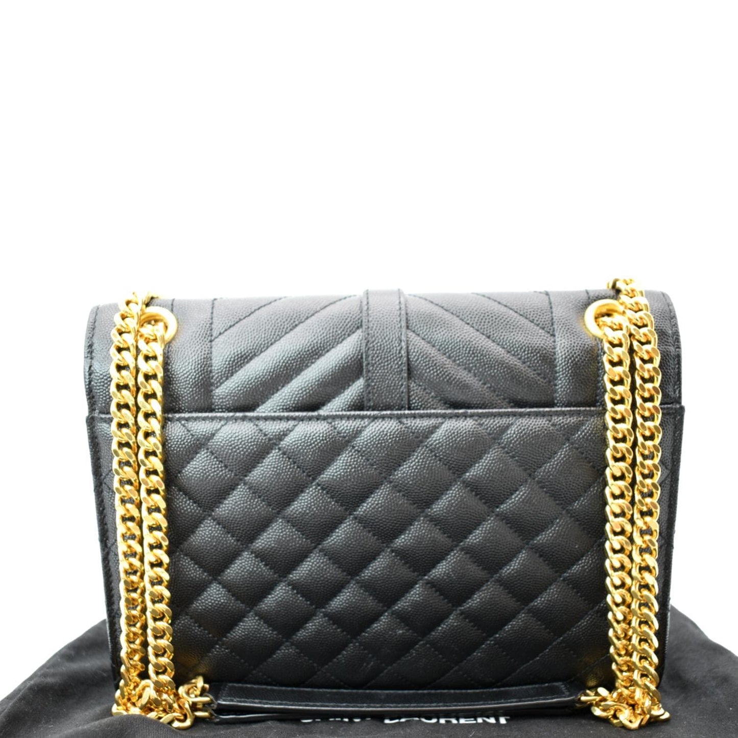 Saint Laurent Envelope Leather Black Shoulder Bag Style 11