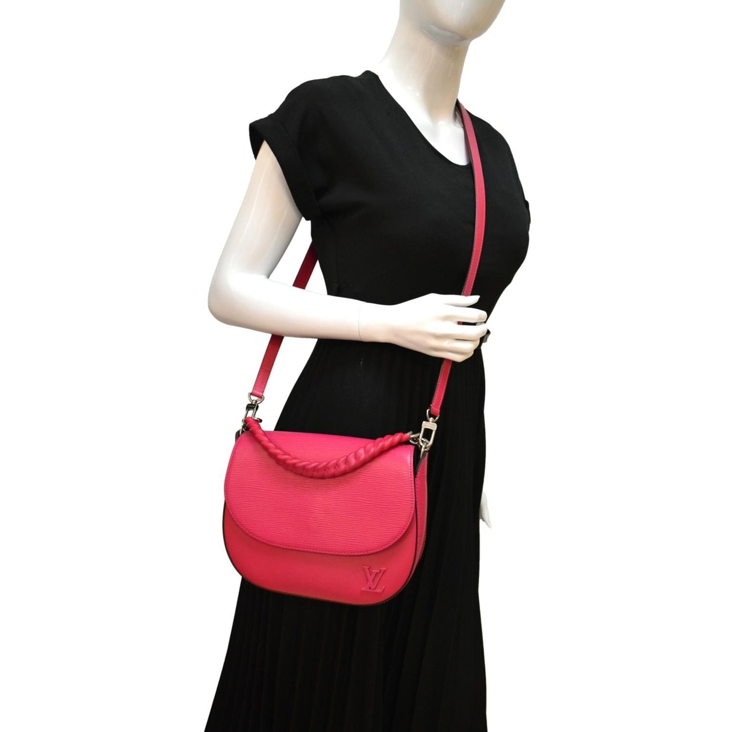 LOUIS VUITTON Luna Epi Leather Crossbody Bag Pink