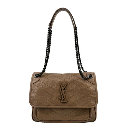 Saint Laurent Niki Leather Brown Crossbody