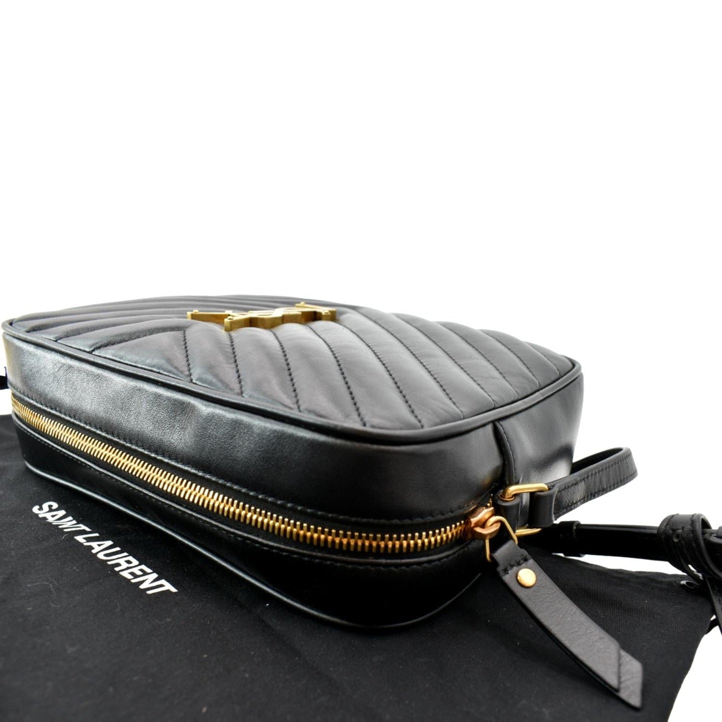 Saint Laurent Lou Leather Black Crossbody Style 12