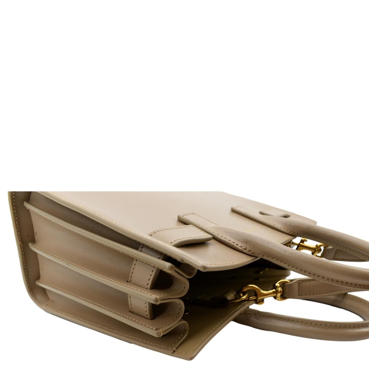 Saint Laurent Sac De Jour Leather Beige Shoulder Bag Leather