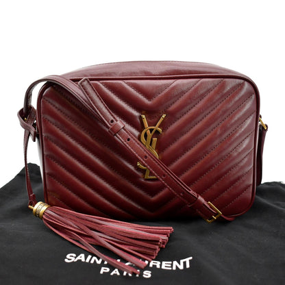 Saint Laurent Lou Leather Red Crossbody Style 6