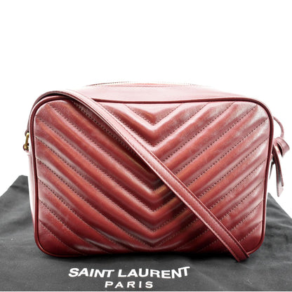 Saint Laurent Lou Leather Red Crossbody Style 6