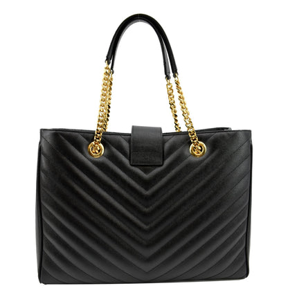 Saint Laurent Leather Black Tote Bag Style 7