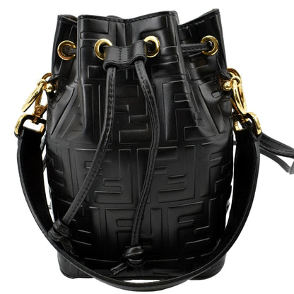 Fendi Mon Tresor Leather Black Handbag