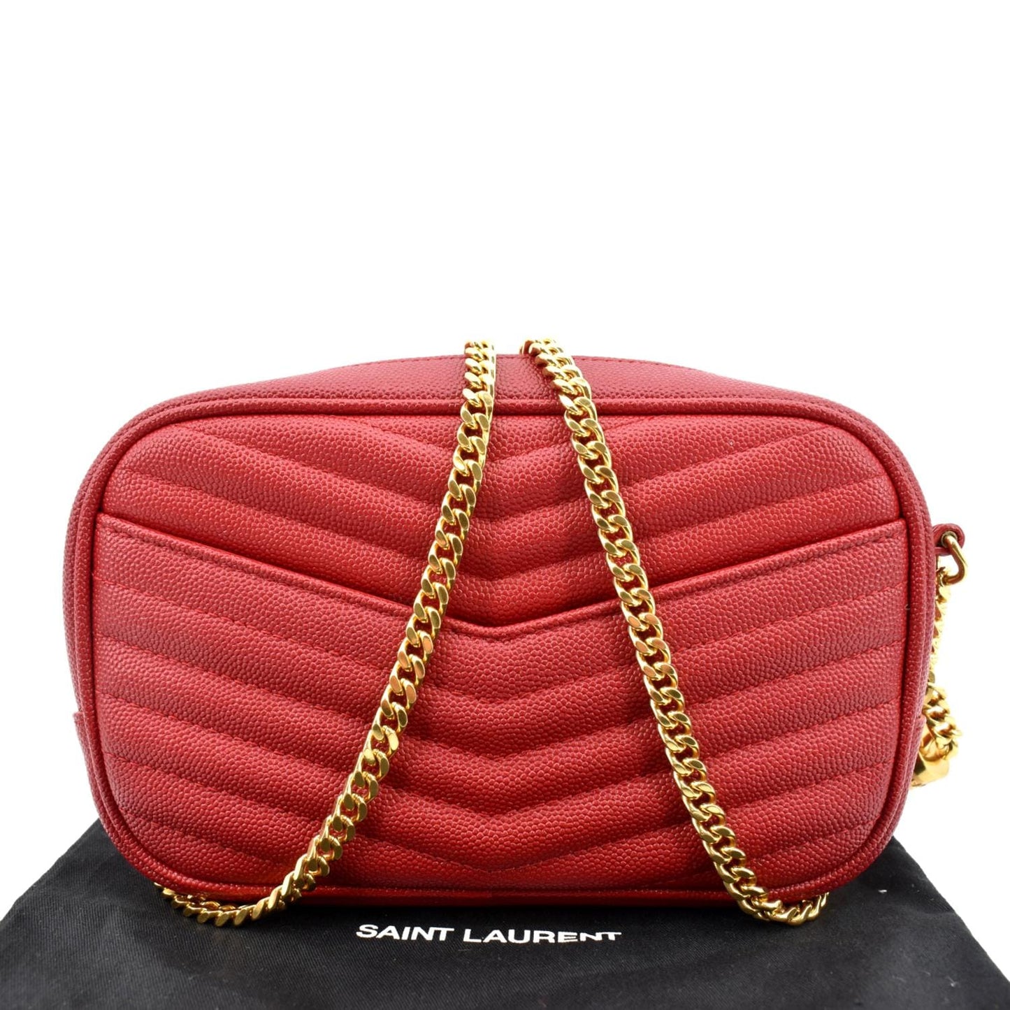 Saint Laurent Lou Leather Red Crossbody Style 10