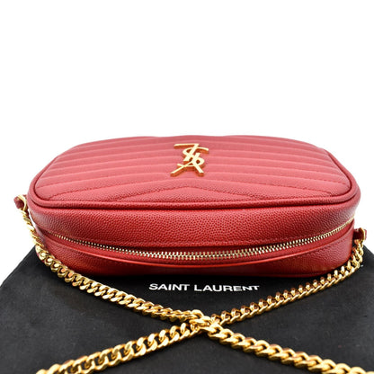 Saint Laurent Lou Leather Red Crossbody Style 10